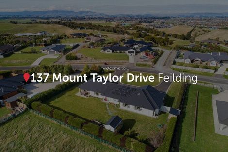 Photo of property in 137 Mount Taylor Drive, Feilding, 4775