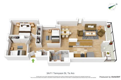 Photo of property in Republic Apartments, 3a/11 Tennyson Street, Te Aro, Wellington, 6011