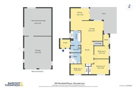 Photo of property in 30 Penfold Place, Henderson, Auckland, 0610