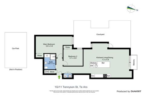 Photo of property in Republic Apartments, 1g/11 Tennyson Street, Te Aro, Wellington, 6011