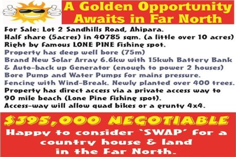 Photo of property in 644b Sandhills Road, Ahipara, Kaitaia, 0481