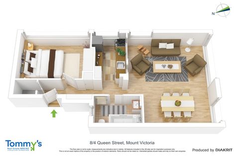 Photo of property in Victoria Court, 8/4 Queen Street, Mount Victoria, Wellington, 6011