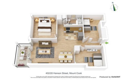 Photo of property in Vespa Apartments, 402/20 Hanson Street, Mount Cook, Wellington, 6021