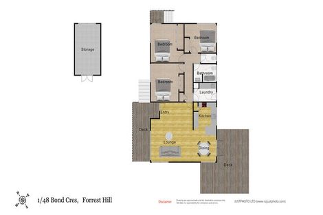 Photo of property in 1/48 Bond Crescent, Forrest Hill, Auckland, 0620