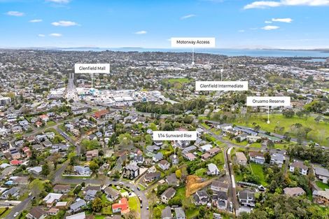 Photo of property in 1/14 Sunward Rise, Glenfield, Auckland, 0629