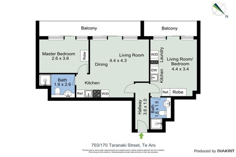 Photo of property in The Peak Apartments, 703/170 Taranaki Street, Te Aro, Wellington, 6011