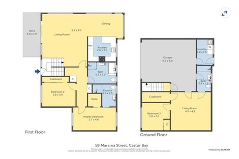 Photo of property in 2/5 Marama Street, Castor Bay, Auckland, 0620