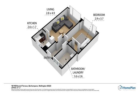 Photo of property in Beresford Apartments, 16/118 Russell Terrace, Berhampore, Wellington, 6023