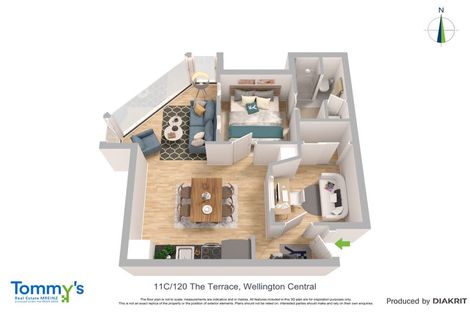 Photo of property in Terrace Garden Apartments, 11c/120 The Terrace, Wellington Central, Wellington, 6011