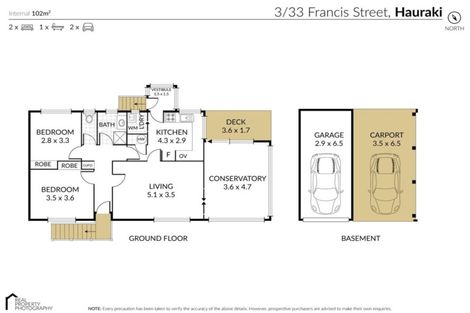 Photo of property in 3/33 Francis Street, Hauraki, Auckland, 0622