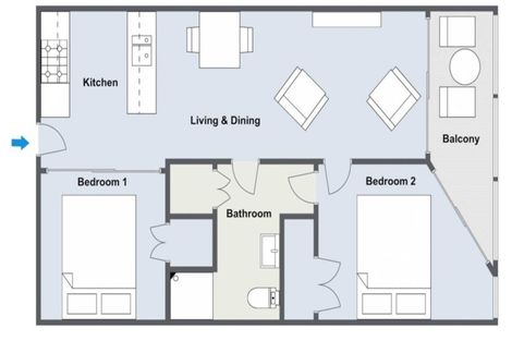 Photo of property in Queen's Residences, 1207/8 Airedale Street, Auckland Central, Auckland, 1010