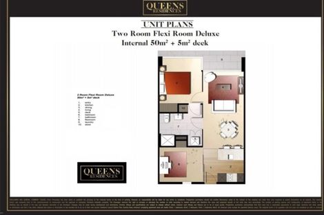 Photo of property in Queen's Residences, 1208/8 Airedale Street, Auckland Central, Auckland, 1010