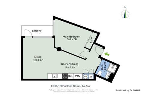 Photo of property in Pinnacle Apartments, E405/160 Victoria Street, Te Aro, Wellington, 6011