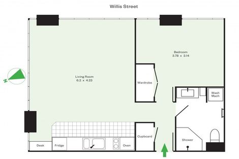 Photo of property in St Peters Apartments, 8a/192 Willis Street, Te Aro, Wellington, 6011