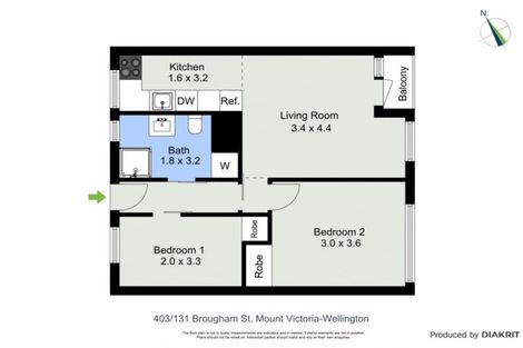 Photo of property in Melksham Towers, 403/131 Brougham Street, Mount Victoria, Wellington, 6011