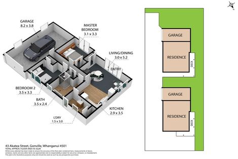 Photo of property in 43a Akatea Street, Gonville, Whanganui, 4501