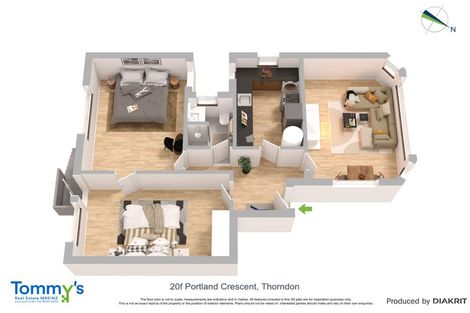 Photo of property in 20f Portland Crescent, Thorndon, Wellington, 6011