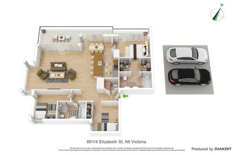 Photo of property in Alpha Apartments, 801/4 Elizabeth Street, Mount Victoria, Wellington, 6011