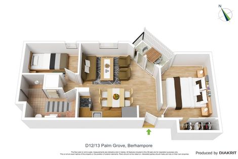 Photo of property in Palm Grove Apartments, 12/13d Palm Grove, Berhampore, Wellington, 6023