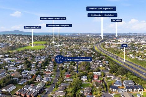 Photo of property in 3 Tahu Crescent, Sunnynook, Auckland, 0620