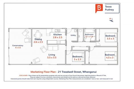 Photo of property in 21 Treadwell Street, Springvale, Whanganui, 4501