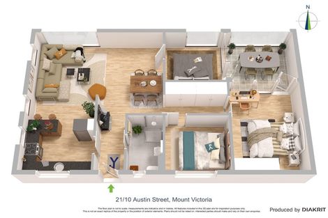 Photo of property in Kingsgate Flats, 10 Austin Street, Mount Victoria, Wellington, 6011