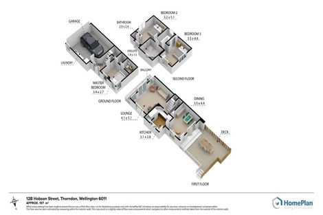 Photo of property in 12b Hobson Street, Thorndon, Wellington, 6011
