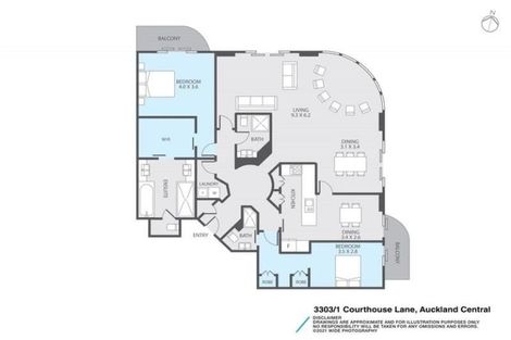 Photo of property in The Metropolis Apartments, 3303/1 Courthouse Lane, Auckland Central, Auckland, 1010