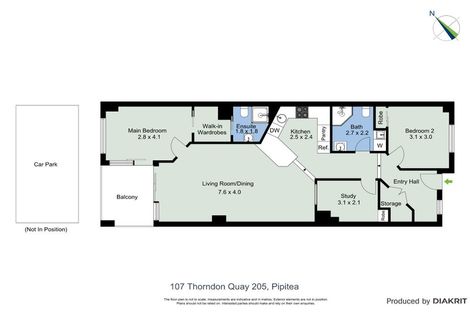Photo of property in Stadium Garden Flats, 205/107 Thorndon Quay, Pipitea, Wellington, 6011