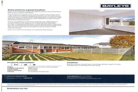 Photo of property in 2/3 Stanley Avenue, Milford, Auckland, 0620