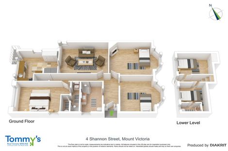 Photo of property in 4 Shannon Street, Mount Victoria, Wellington, 6011