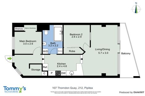 Photo of property in Stadium Garden Flats, 212/107 Thorndon Quay, Pipitea, Wellington, 6011