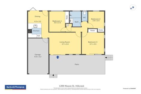 Photo of property in 1/89 Moore Street, Hillcrest, Auckland, 0627