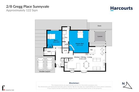 Photo of property in 2/8 Gregg Place, Sunnyvale, Auckland, 0612