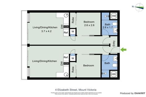 Photo of property in Alpha Apartments, 202/4 Elizabeth Street, Mount Victoria, Wellington, 6011