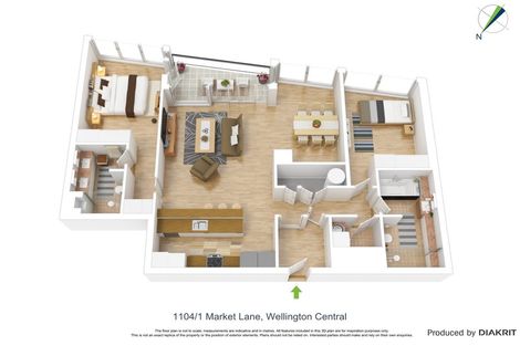 Photo of property in 1104/1 Market Lane, Wellington Central, Wellington, 6011