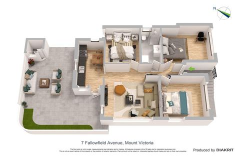 Photo of property in 7 Fallowfield Avenue, Mount Victoria, Wellington, 6011