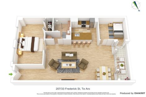 Photo of property in Croxley Mill Apartments, 207/33 Frederick Street, Te Aro, Wellington, 6011