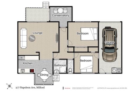 Photo of property in 2/7 Napoleon Avenue, Milford, Auckland, 0620