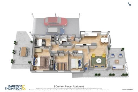 Photo of property in 1 Clarion Place, Glendene, Auckland, 0602