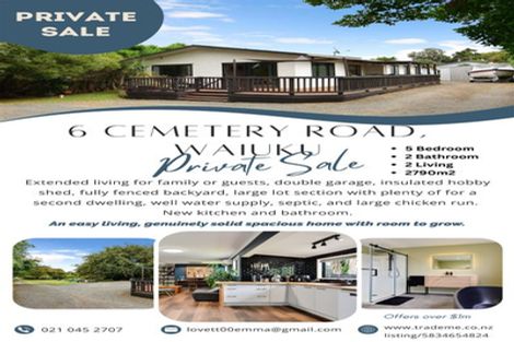 Photo of property in 6 Cemetery Road, Waiuku, 2123