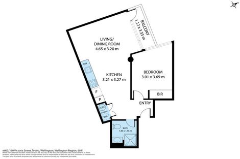 Photo of property in Pinnacle Apartments, E605/160 Victoria Street, Te Aro, Wellington, 6011