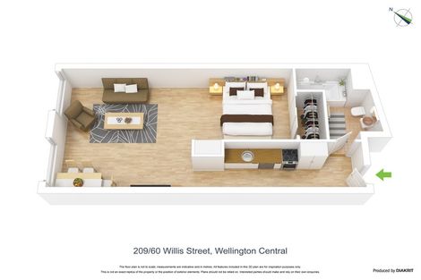 Photo of property in Gerondis Bldg Apartments, 209/60 Willis Street, Wellington Central, Wellington, 6011