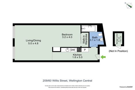 Photo of property in Gerondis Bldg Apartments, 209/60 Willis Street, Wellington Central, Wellington, 6011