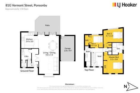 Photo of property in Grace Square, 81g Vermont Street, Ponsonby, Auckland, 1011
