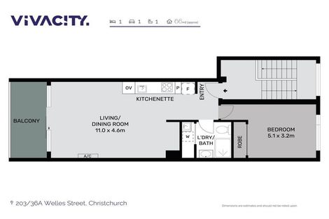 Photo of property in The Elements, 203/36a Welles Street, Christchurch Central, Christchurch, 8011