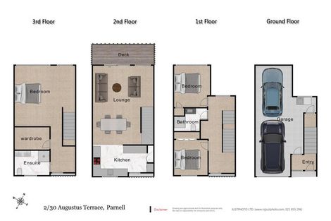 Photo of property in 2/30 Augustus Terrace, Parnell, Auckland, 1052