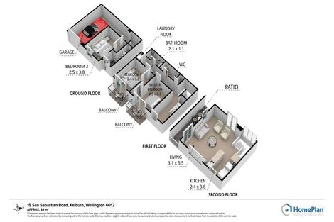Photo of property in 15 San Sebastian Road, Kelburn, Wellington, 6012