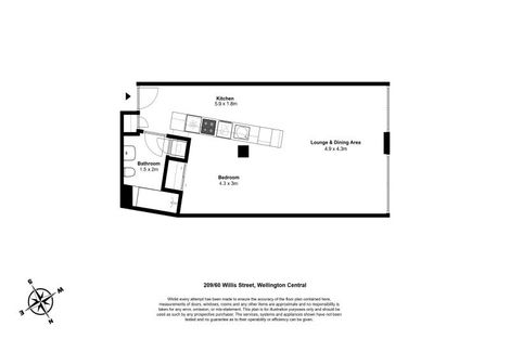 Photo of property in Gerondis Bldg Apartments, 209/60 Willis Street, Wellington Central, Wellington, 6011