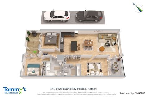 Photo of property in Patent 326 Apartments, 404s/326 Evans Bay Parade, Hataitai, Wellington, 6021